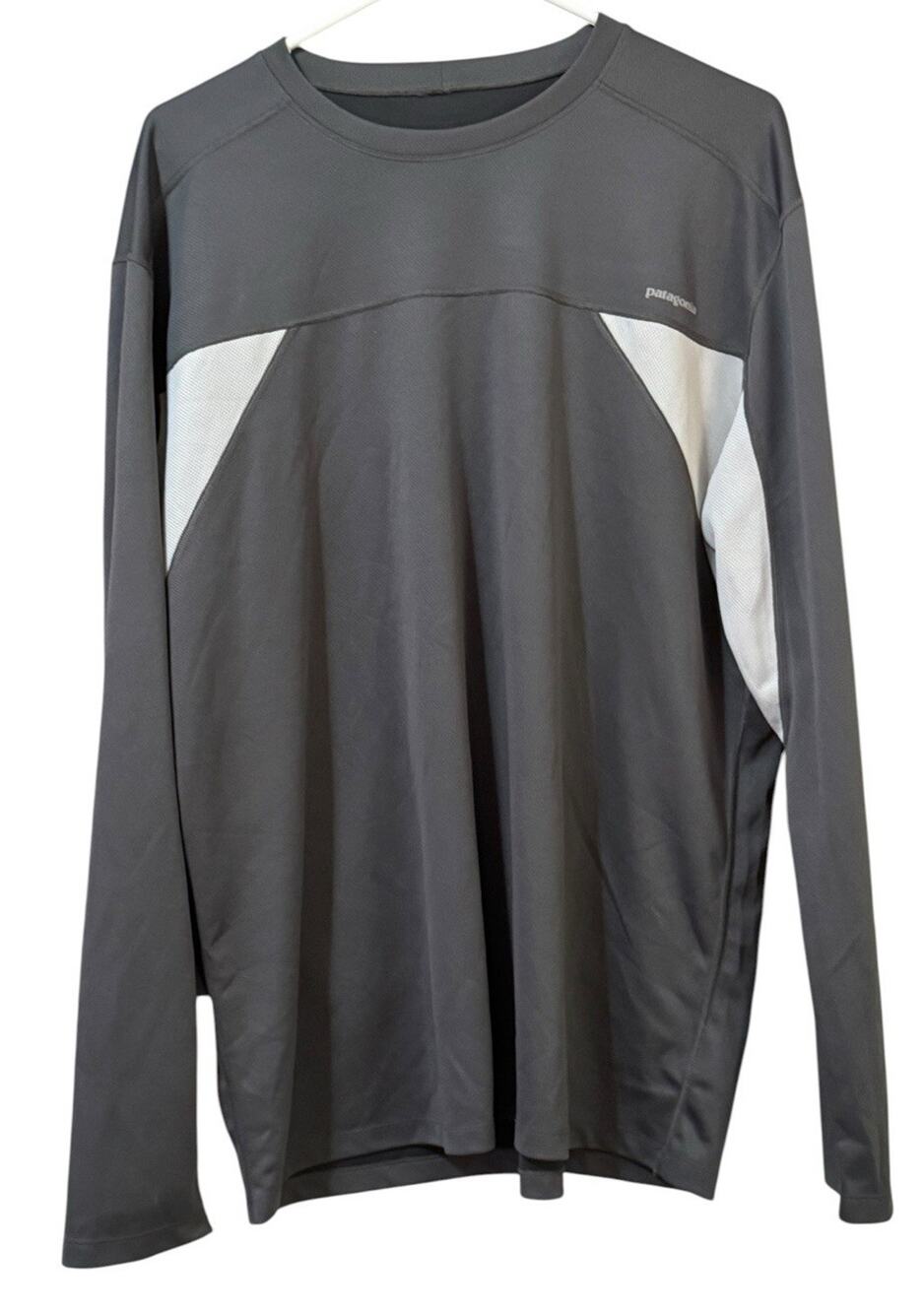 Patagonia Men Size XL Long Sleeve Shirt Stretch Outdoor Gray Lightweight Modern